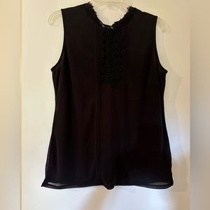 Black Dressy tank with lace detail
